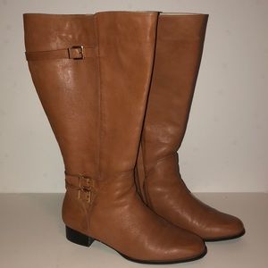 Cognac Leather Boots